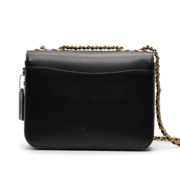 NWT Coach Madison shoulder bag | convertible strap |black leather and … - Picture 5 of 13